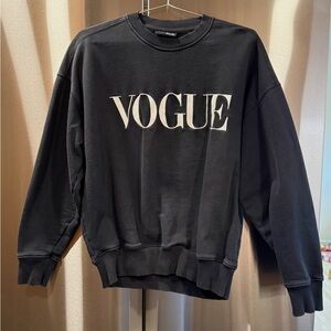 Vogue Black Sweatshirt with White Logo